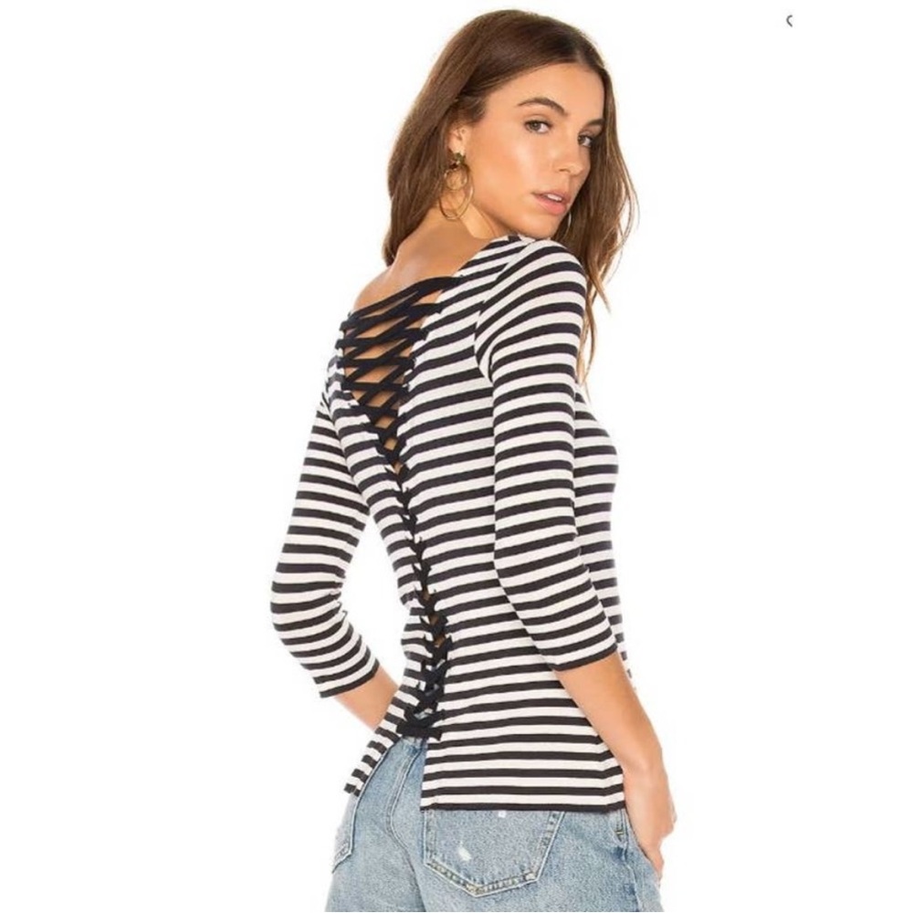 Bailey44 Succulent Lace Back Top